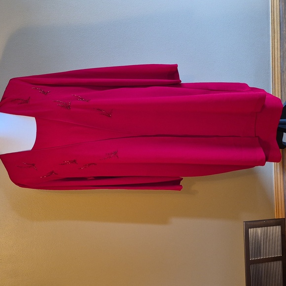 Gilani Dresses & Skirts - GILANI Vintage Sleeveless Layered Lined Dress with Beaded Chiffon Jacket